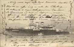 VINTAGE POSTCARD Bateau War Bouvines Garde dimensions armours