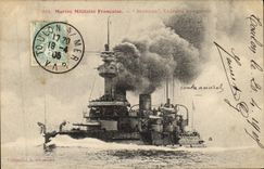 VINTAGE POSTCARD Bateau War French Navy Brennus Armours