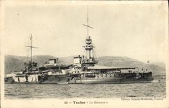 VINTAGE POSTCARD Boat Toulon War Brennus