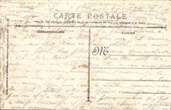 VINTAGE POSTCARD Bateau War French Navy Armours Brittany during shooting of combat