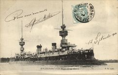 VINTAGE POSTCARD Boat Rocherfort War on Sea Bruix
