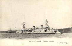 VINTAGE POSTCARD Bateau War Bruix Croiseur armours
