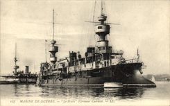 VINTAGE POSTCARD Bateau War Navy Bruix Croiseur Armours