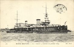 VINTAGE POSTCARD Bateau War Navy Carnot Armours of first rank