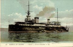VINTAGE POSTCARD Bateau War Navy Carnot Armours D Escadre