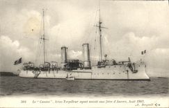 VINTAGE POSTCARD Bateau War Cassini Aviso Destroyer having attends the festivals D Antwerp August 1903 Antwerp Belgium