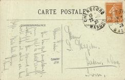 VINTAGE POSTCARD Bateau War Against Destroyer D Escadre Catapults