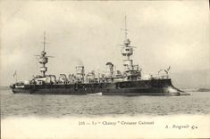 VINTAGE POSTCARD Bateau War Chanzy Croiseur Armours