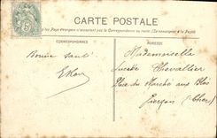 VINTAGE POSTCARD Bateau War French Navy Charlemagne Armours D Escadre