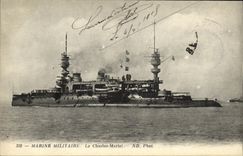 VINTAGE POSTCARD Boat War Francoise Navy the Martel Charters