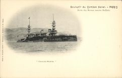 VINTAGE POSTCARD Bateau War Charters Martel Souvenir of the naval action Paris Carries Terns Old Buffalo