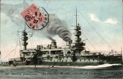VINTAGE POSTCARD Bateau War French Navy the Martel Charters Armours 1st Class