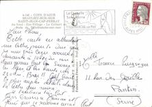 MODERN CARD Boat Holy Beaulieu War on Sea Jean Cape Ferrat Eze Colbert village in roads of Villefranche on sea