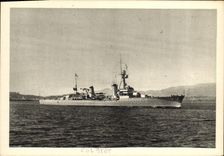 VINTAGE POSTCARD Boat War Colbert Cruiser