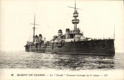 VINTAGE POSTCARD Bateau War Navy the Cop Cruiser Armours 1st class