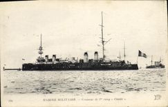 VINTAGE POSTCARD Boat War Navy Cruiser of 1st Rank