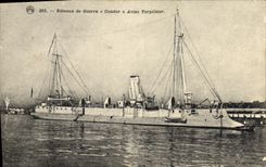 VINTAGE POSTCARD Boat War Warships Condor Sloop Destroyer