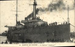 VINTAGE POSTCARD Boat War Navy the Condorcet Armor