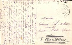 VINTAGE POSTCARD Boat War Navy Condorcet Dreadnought 1st Rank