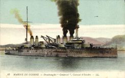 VINTAGE POSTCARD Bateau War Navy Condorcet Dreadnought Armours D squadron