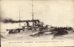 VINTAGE POSTCARD Bateau War Navy Billhook Armours D Escade has Turbines