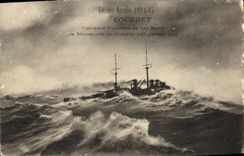 VINTAGE POSTCARD Bateau War Billhook Armours French 1st rank