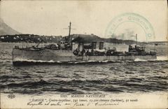 VINTAGE POSTCARD Boat War Scraping knife Against Destroyer
