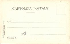 Puerto deportivo Italiana Dandolo Corazzata de la guerra del barco de la POSTAL de la VENDIMIA