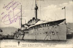 VINTAGE POSTCARD Boat War French Navy Dreadnought Danton