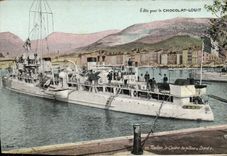 VINTAGE POSTCARD Bateau War Publishes For the Chocolate Louit Dard Against destroyer