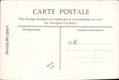 VINTAGE POSTCARD Bateau War Publishes For the Chocolate Louit Dard Against destroyer