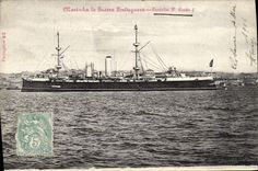 VINTAGE POSTCARD Boat War Marinha de Guinea Portuguesa Guinea Portuguese