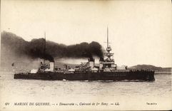 VINTAGE POSTCARD Bateau War Navy Democracy Armours 1st rank