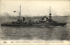 VINTAGE POSTCARD Bateau War National marine the Armor Democracy Armours D squadron