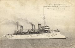 VINTAGE POSTCARD Bateau War D Entrecasteaux Croiseur has Batterie