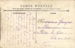 VINTAGE POSTCARD Bateau War D Entrecasteaux Croiseur has Batterie