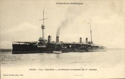 VINTAGE POSTCARD Bateau War Desaix Croiseur Armours 1st Class