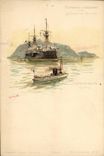 VINTAGE POSTCARD Bateau War Devastation Armours Squadron