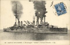 VINTAGE POSTCARD Bateau War Navy Dreadnoughts Diderot Armours D squadron