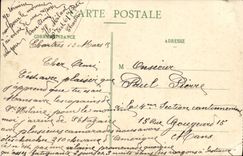 La entrada del nouvelle del St Nazario de la guerra del barco de la POSTAL de la VENDIMIA la armadura de Diderot construida con los solares de L Atlantique sale del puerto