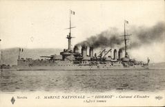 VINTAGE POSTCARD Bateau War Diderot National marine Armours D Escadre