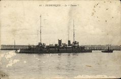 VINTAGE POSTCARD Boat Dunkirk War Dunois