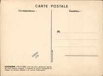 VINTAGE POSTCARD Boat War Duquesne Cruiser