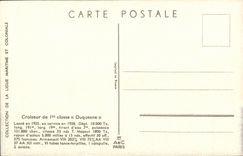 VINTAGE POSTCARD Boat War Cruiser of Class Duquesne Haffner