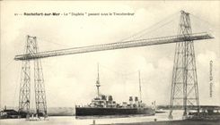 VINTAGE POSTCARD Boat Rochefort War On Sea Dupleix Passing Under the Transporter