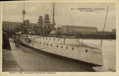 VINTAGE POSTCARD Boat War Cherbourg L Arsenal Dupleix