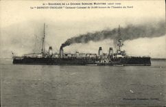 VINTAGE POSTCARD Bateau War Souvenir Of the Great Maritime Week Dupetit Thouars Croiseur armours L squadron of north