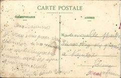 VINTAGE POSTCARD Bateau War St Nazaire In the Rocks City be Martin Dupetit Thouars on roads