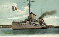 VINTAGE POSTCARD Bateau War Navy Edgar Quinet Croiseur Armours