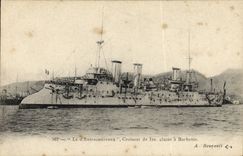 VINTAGE POSTCARD Bateau War French Navy D Entrecasteaux Croiseur of 1st class has barbette